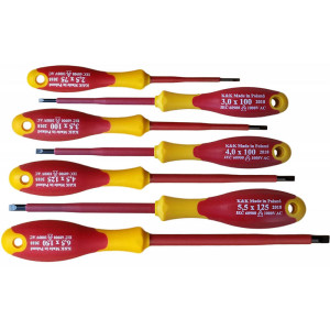 Zestaw wkrętaków elektrycznych K&K KK29GNPŁ KKGN płaskich (SL) 7szt. - produkt polski