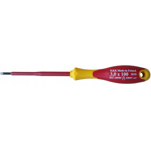 Wkrętak elektryczny płaski K&K 10574 SL 3 x 100mm - produkt polski