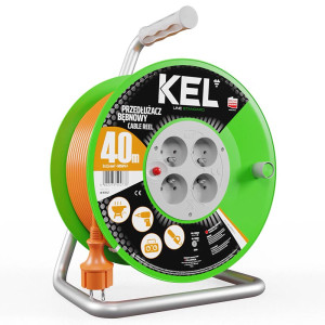 Przedłużacz bębnowy STANDARD pomarańczowy 4-gniazdowy 3G 1,5 - 40mb