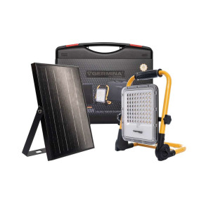 Lampa robocza akumulatorowa, naświetlacz Germina Herkules 2.0 LED 30W, IP65, 3.7V 5000mAh 3 tryby świecenia 1000lm w walizce