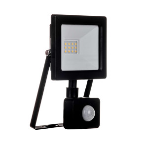 Naświetlacz LED Premium Germina 220V, czarny, barwa 4000K IP44 10W 1000lm z zczujnikiem ruchu