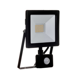Naświetlacz LED Premium Germina 220V, czarny, barwa 4000K IP44 30W 3500lm z czujnikiem ruchu