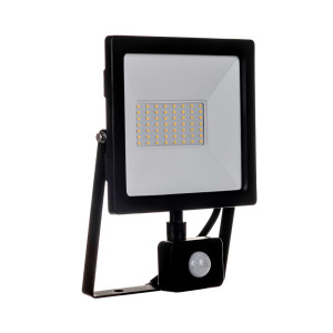 Naświetlacz LED Premium Germina 220V, czarny, barwa 4000K IP44 50W 5700lm z czujnikiem ruchu