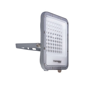 Naświetlacz LED Premium Germina Ares szary, barwa 5000K, skręcana obudowa, IP65 50W 5000lm