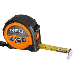 Miara zwijana stalowa 'Neo 67-112-1' z magnesem, pokryta nylonem 2m x 16mm