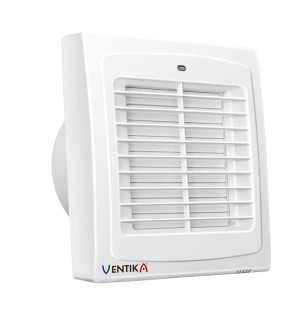 Wentylator elektryczny Ventika MATIC z automatyczną żaluzją, biały - fi 100mm