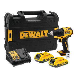 Wiertarko-wkrętarka akumulatorowa DeWALT DCD708D2T-QW DCD708D2T 18V XR Li-Ion, 2-biegi, 2 x 2.0Ah, 65Nm- bezszczotkowa, w walizce TSTAK