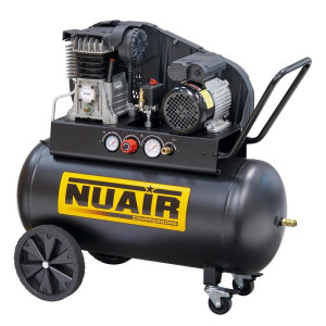Kompresor 2-tłokowy, olejowy 'NU AIR' TECH PRO 3KM, 2200W, 100L, 330L/min, 10 bar z pompą pasową B2800B, profesjonalny, wyciszony (3 lata gwarancji) - dedykowany do malowania proszkowego