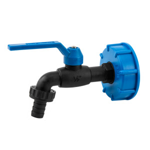 Zestaw do zbiorników IBC Mauzer 'Bradas' IBCS60x6 z kranem Black Raven nylon, GZ 3/4" na wąż 5/8"+ nypel IBCS60-GTBR01234NN