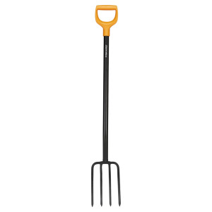 Widły ogrodowe do kopania 'Fiskars Solid' z metalowym trzonkiem, profilowane