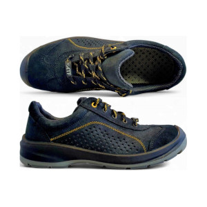 Buty ochronne półbuty Łukpol "1128P" S1 SRC MKF mikrofibra czarne
