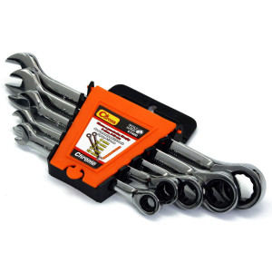 Zestaw kluczy płasko-oczkowych z grzechotką Corona C7400 Exclusive 5 elementów