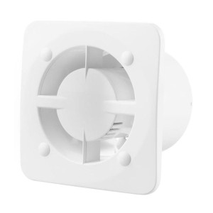 Wentylator osiowy VENTIKA KLIQ BASE fi 100mm, z wyłącznikiem czasowym, biały z możliwością montażu wymiennych paneli dekoracyjnych