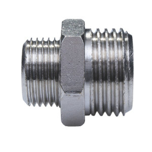Nypel redukcyjny Rectus 1/4" x 3/8" GZ mosiądz niklowany