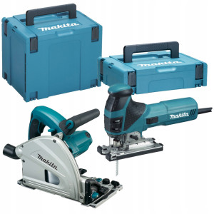 Zestaw Combo MEU029J: Zagłębiarka SP6000J + Wyrzynarka 4351FCTJ 'Makita' + ACC, 2 x walizka Makpac