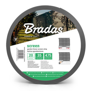 Taśma ogrodzeniowa, balkonowa Bradas 4,75cm x 35m + klipsy 20szt - grafit TOB45047535GYL