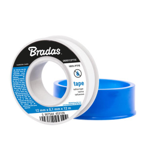 Taśma teflonowa uszczelniająca do rur Bradas 12mm x 0,1mm x 12m GKK0112PTFE