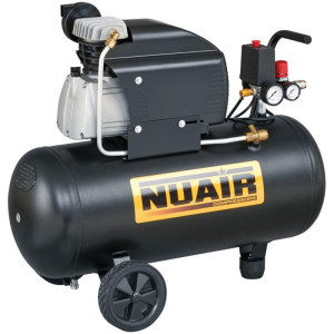 Kompresor tłokowy, olejowy 'NU AIR' 2KM, 2000W, 50L, 280L/min, 8 bar z pompą 2HP, profesjonalny (3 lata gwarancji)
