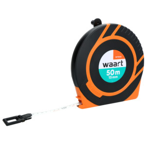 Miara zwijana (taśma miernicza) Waart W71P615 - 50m x 15mm, włókno szklane - z przekładnią 3:1