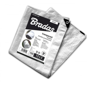 Plandeka PE zbrojona 4x4m, niebieska, 50g/m2
