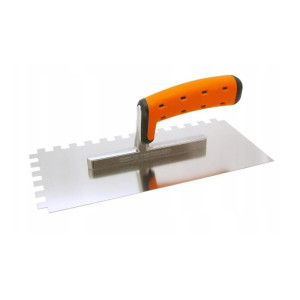 Paca nierdzewna zębata z uchwytem plastikowym 270 x 130mm, ząb 12 x 12mm