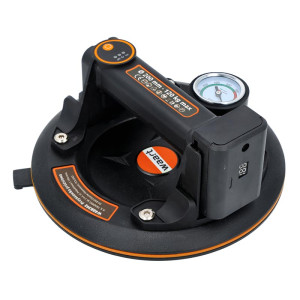 Przyssawka pojedyńcza próżniowa Waart W48B392 200mm do szyb i gresu z manometrem, akumulatorowa - 120kg