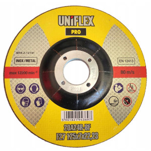 Tarcza do szlifowania metalu 'Uniflex 523213 PRO' 125 x 7,0mm x 22,23