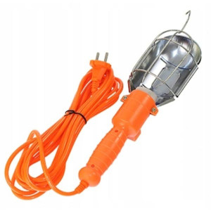 Lampa warsztatowa GMP 230V przewód 5m z wyłącznikiem, bez żarówki, max. 75W