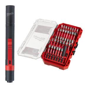 Zestaw końcówek udarowych 'Milwaukee 4932498608' Shockwave Impact Duty (39szt.) + latarka