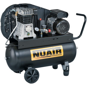 Kompresor 2-tłokowy, olejowy 'NU AIR' 2KM, 1500W, 50L, 255L/min, 10 bar z pompą pasową B2800, profesjonalny - (3 lata gwarancji)