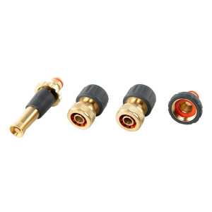 Zestaw Bradas BRASS SOFT - 4 elementowy na wąż 1/2" - MOSIĄDZ + antypoślizgowa powłoka BR-S5500-12B