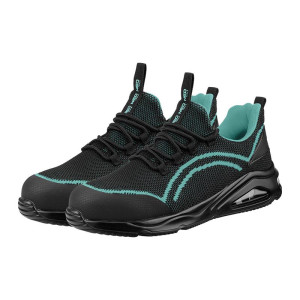 Buty robocze półbuty Neo 82-781-45 Air O1 SR bez podnoska, wsuwane ze sznurowadłem, podeszwa PU z poduszką powietrzną, czarno-niebieskie - rozmiar 45