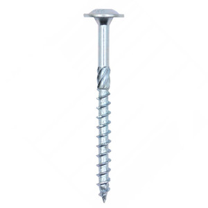 Wkręt do drewna konstrukcyjny ciesielski TBS Domax CT 06070, torx (100szt.), biały ocynk