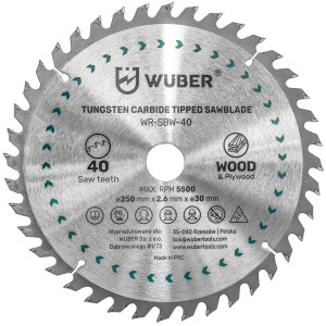Piła tarczowa do drewna Wuber W60080 250x30mm 40Z