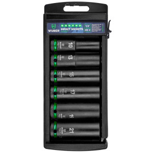 Zestaw nasadek udarowych Wuber W33007 długie 6szt. 1/2” 6-kąt 10-21mm