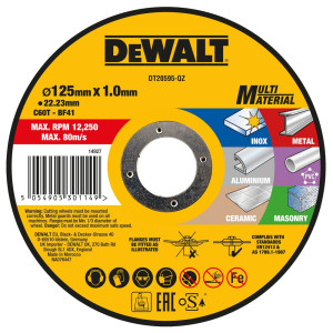 Tarcza do cięcia metalu DeWALT 125x1,0x22mm
