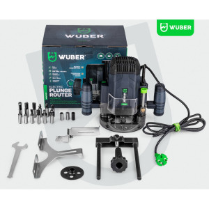 Frezarka górnowrzecionowa do drewna Wuber W28400 1600W, tuleja zaciskowa 6/8/10/12mm + 12 frezów