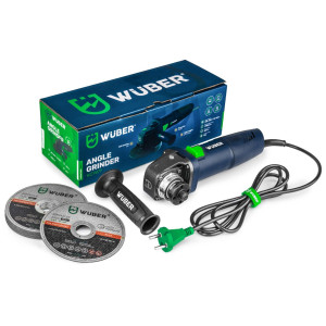 Szlifierka kątowa Wuber W27471 900W, 125mm, (10 tarcz gratis)