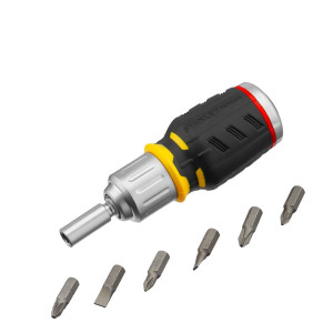 Wkrętak grzechotkowy Stanley FatMax Mini z 6 końcówkami