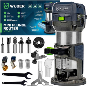 Frezarka górnowrzecionowa WUBER 1600W, tuleja 6/8/10/12mm