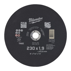 Tarcza do cięcia metalu Milwaukee Inox 230x1,9mm