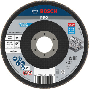 Lamelka Bosch Pro X571 odgięta 125mm P80