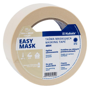 Taśma malarska, maskująca Kubala 4800 EASY MASK beżowa 18mm x 50m (1/48szt.)