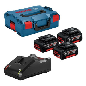 Zestaw akumulatorów Bosch 18V 3x5.0Ah + ładowarka GAL 18V-40 L-BOXX