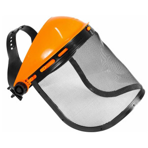 Kask ochronny Deget z siatką i nausznikami do kosy