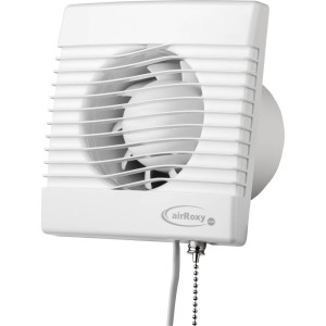 Wentylator łazienkowy AirRoxy A-01-002 pRim, fi 100mm, biały, z wyłącznikiem na przewodzie