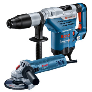 Zestaw Combo Bosch: młot udarowo-obrotowy GBH 5-40 CE, 1140W 8.8J, szlifierka GWS 880, 880W 125mm