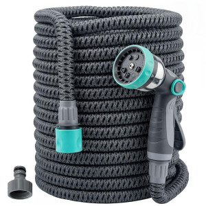 Wąż ogrodowy rozciągliwy Wuber W00721 3/4", 2.5 - 7.5m + pistolet do podlewania 8w1 + szybkozłączki