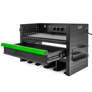 Szafka narzędziowa naścienna z przedłużaczem 230V + USB-C Wuber W00302 355 x 558 x 258mm