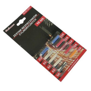 Zestaw bezpieczników cylindrycznych CarCommerce 10szt